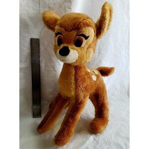 Disney Bambi Plush Large Wire Legs Fawn Deer 18" Vintage Original 50s USA Made